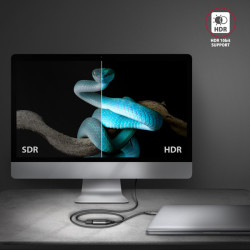 AXAGON RVC-HI2M, USB-C - HDMI 2.0a redukcia / adaptér, 4K/60Hz HDR10