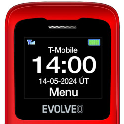 EVOLVEO EasyPhone ID, mobilný telefón pre seniorov, červená