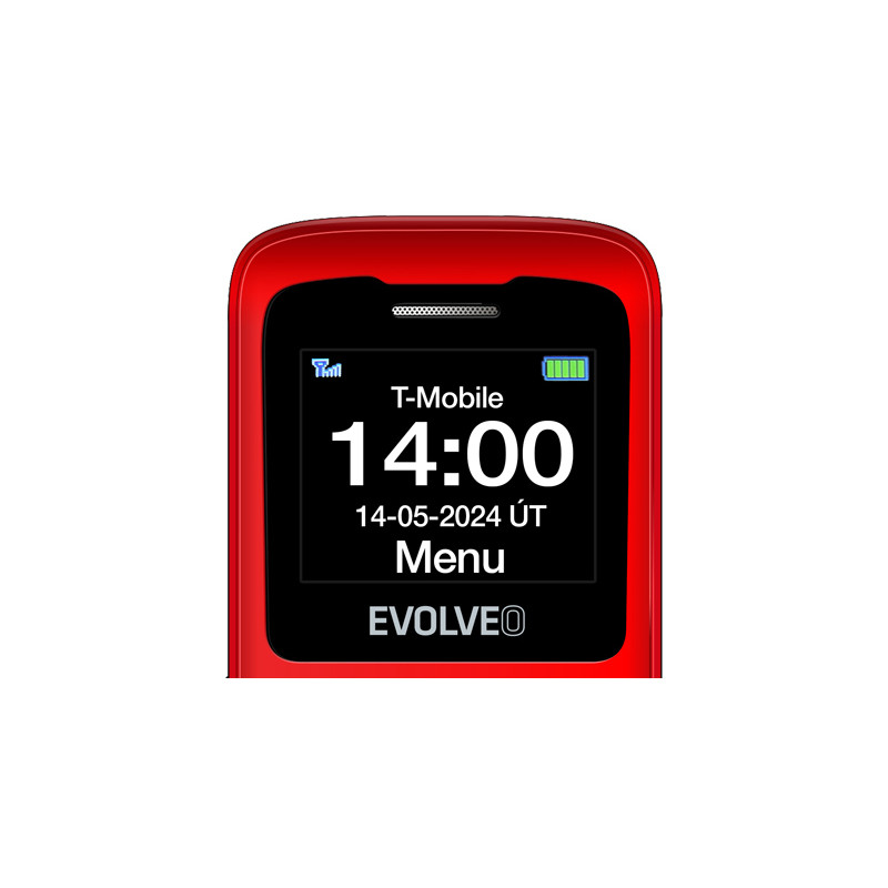 EVOLVEO EasyPhone ID, mobilný telefón pre seniorov, červená