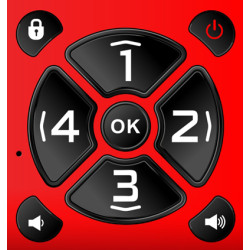 EVOLVEO EasyPhone ID, mobilný telefón pre seniorov, červená