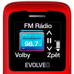EVOLVEO EasyPhone ID, mobilný telefón pre seniorov, červená