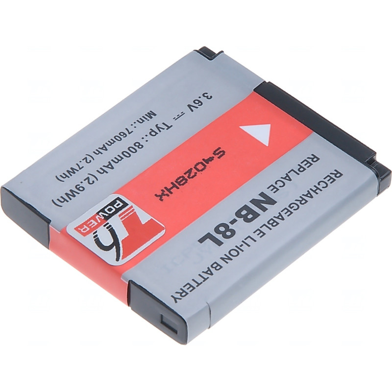 Batérie T6 Power pre Canon NB-8L, 700mAh, 2,6Wh