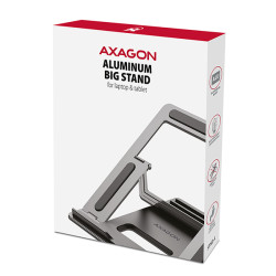 AXAGON STND-L, kovový stojan pre notebooky 10''-17.3'', 4 nastaviteľné výšky, sivý