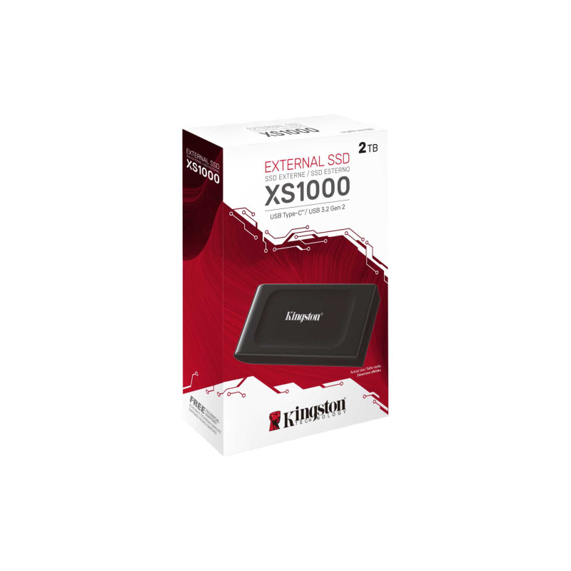 Kingston XS1000/2TB/SSD/Externý/Čierna/5R