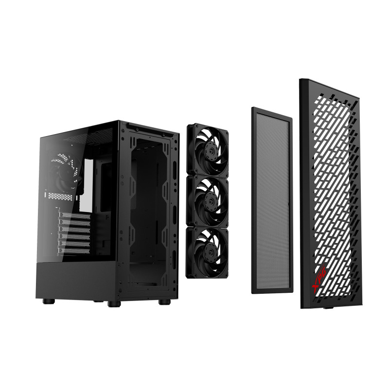 Adata XPG VALOR AIR/Midi Tower/Transpar./Black