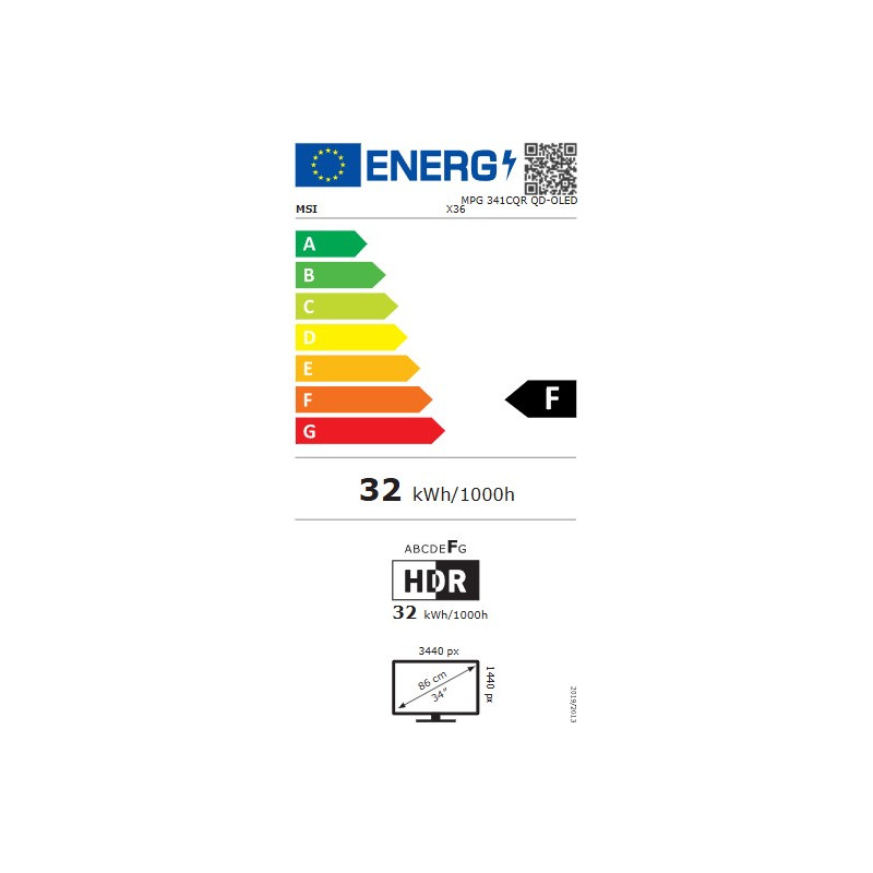 MSI MPG/341CQR QD-OLED X36/34''/QD-OLED/wQHD/360Hz/0,03ms/Čierna/3R