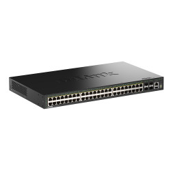 D-Link DGS-1530-52P/E 48 Portov GE PoE(30W) + 4 Porty 10G SFP+ Smart Managed Switch, 370W