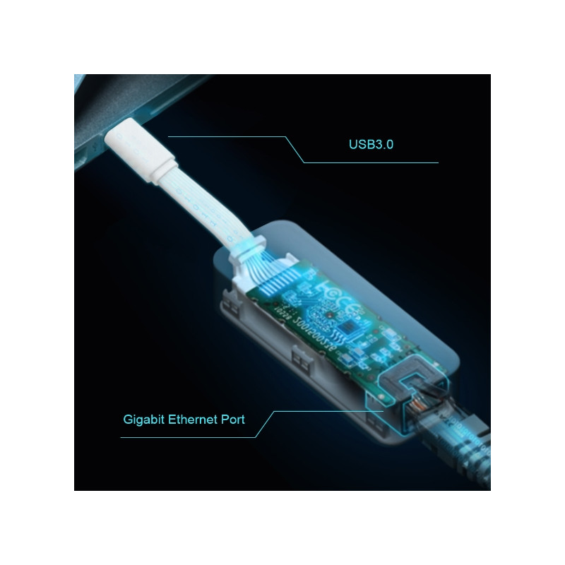 TP-Link UE300C USB 3.0 type-C na gigabitový ethernetový sieťový adaptér