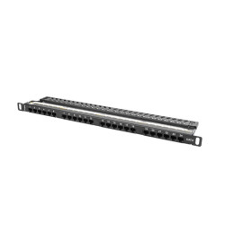 LANBERG PATCH PANEL 24 PORTOV 0,5U 19'' CAT.6 UTP ČIERNY LANBERG