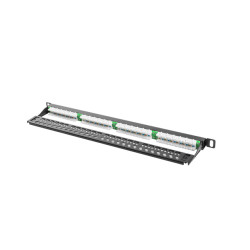 LANBERG PATCH PANEL 24 PORTOV 0,5U 19'' CAT.6 UTP ČIERNY LANBERG