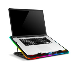 EVOLVEO Ania 9RGB, chladiaca podložka pod notebook, 6x ventilátor, RGB podsvietenie ventilátorov a obvod
