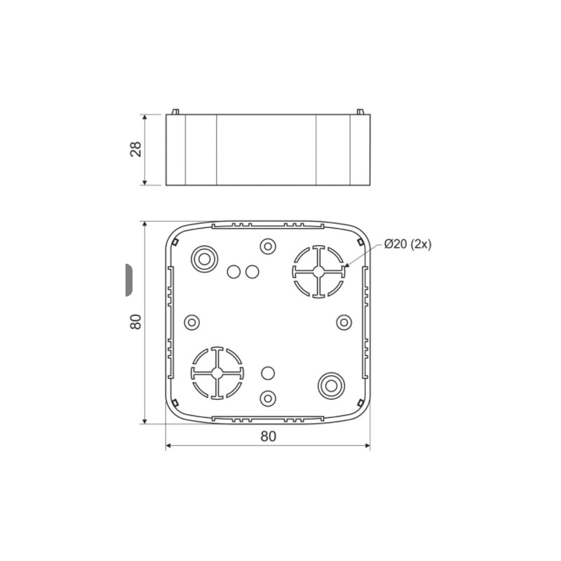 ABB - Tango inštalačná krabica hĺbka 28mm