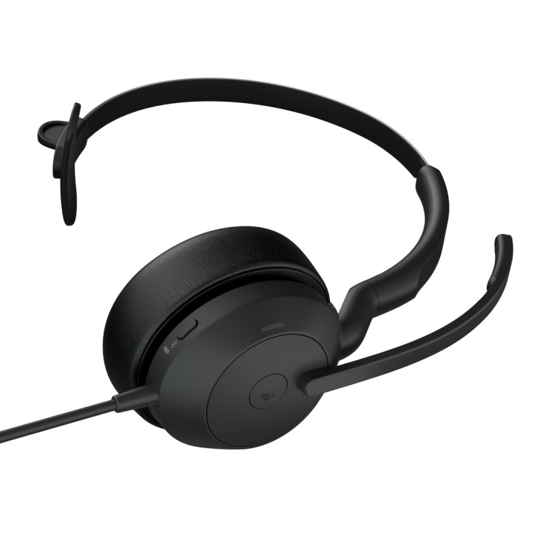Jabra Evolve2 50/Mono/ANC/USB/Drôt/BT/Bezdrôt/MS/Čierna