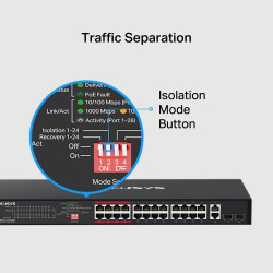 Mercusys MS126CP 24xFE PoE+ 2xGb rack switch