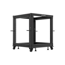 LANBERG OTVORENÝ RACK 12U 19'' 600X600-1100 NASTAVITEĽNÝ ČIERNY