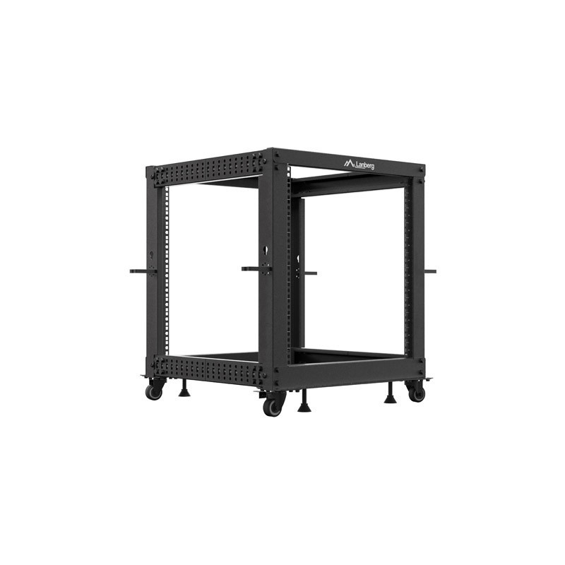 LANBERG OTVORENÝ RACK 12U 19'' 600X600-1100 NASTAVITEĽNÝ ČIERNY