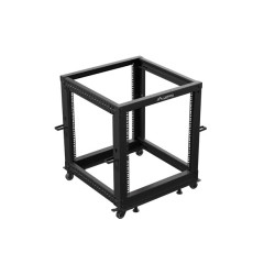 LANBERG OTVORENÝ RACK 12U 19'' 600X600-1100 NASTAVITEĽNÝ ČIERNY