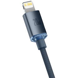 NONAME - Baseus CAJY000201 Crystal Shine Series Dátový Kabel USB-C - Lightning 20W 1,2m Black