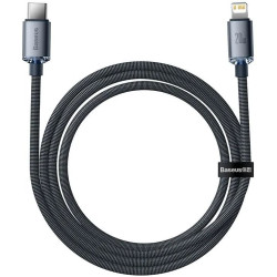 NONAME - Baseus CAJY000201 Crystal Shine Series Dátový Kabel USB-C - Lightning 20W 1,2m Black