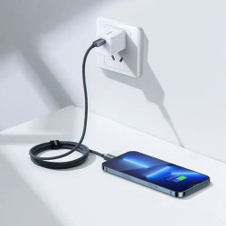 NONAME - Baseus CAJY000201 Crystal Shine Series Dátový Kabel USB-C - Lightning 20W 1,2m Black