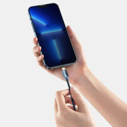 NONAME - Baseus CAJY000201 Crystal Shine Series Dátový Kabel USB-C - Lightning 20W 1,2m Black