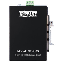 EATON - Tripplite Prepínač 5x zdroj Unmanaged Ethernet Switch, 10/100Mb/s, -40°... 75 ° C, montáž DIN / doska