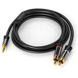 PremiumCord HQ tienený kábel stereo Jack 3.5mm-2xCINCH M/M 5m