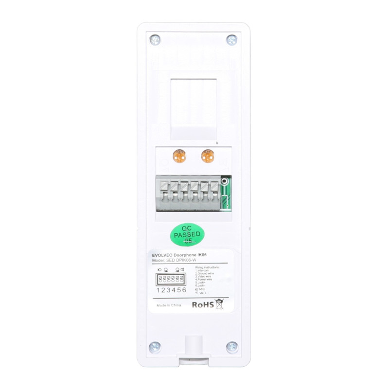 EVOLVEO DoorPhone IK06, set video dverného telefónu s pamäťou a farebným displejom