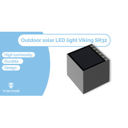Vonkajšie solárne LED svetlo Viking SR32/700 lm/IP54/4 režimy/denná biela