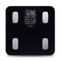 Salente MaxFit, múdra osobná diagnostická fitness váha, Bluetooth, čierna