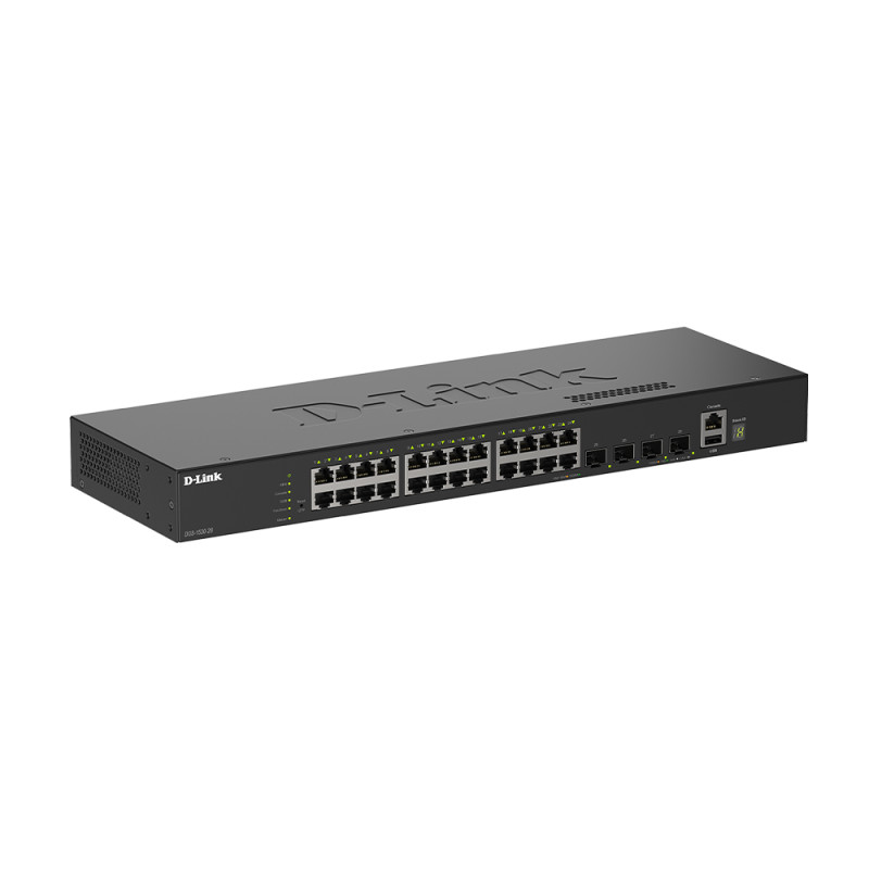 D-Link DGS-1530-28/E 24 portov GE + 4 portov 10G SFP+ Smart Managed Switch