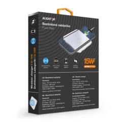 ALIGATOR bezdrôtová nabíjačka Aligator Pure-Pad 15W, biela