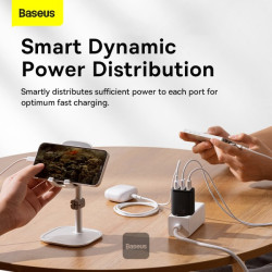 NONAME - Baseus nabíjačka do siete Compact 3xUSB 17W čierna