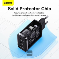 NONAME - Baseus nabíjačka do siete Compact 3xUSB 17W čierna