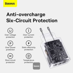 NONAME - Baseus nabíjačka do siete Compact 3xUSB 17W čierna