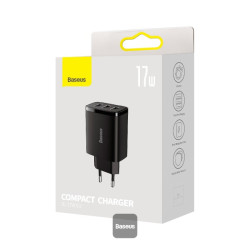 NONAME - Baseus nabíjačka do siete Compact 3xUSB 17W čierna