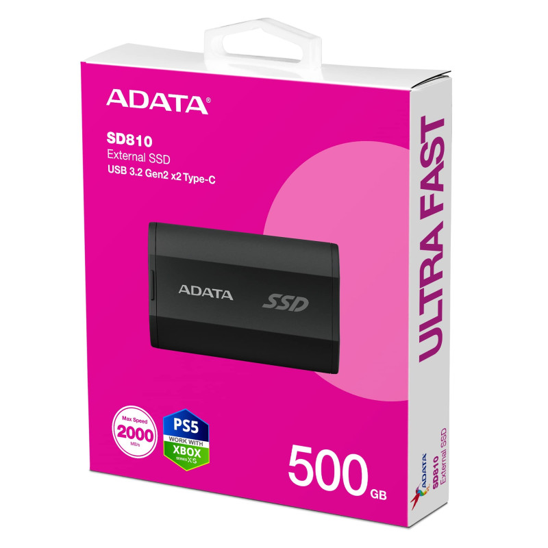 ADATA SD810/500GB/SSD/Externý/Čierna/5R