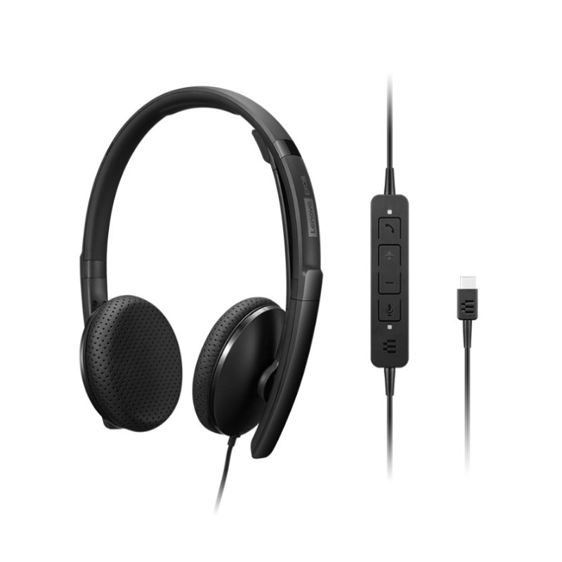 Lenovo Wired VoIP/ANC/USB/Čierna