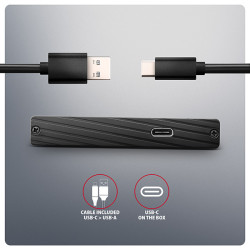 AXAGON EE25-XA6C, USB-C 5Gbps - SATA 6G, 2.5'' kovový ALINE box