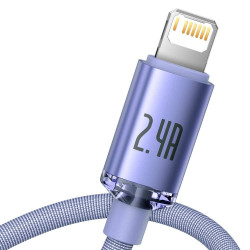 NONAME - Baseus CAJY000005 Crystal Shine Series Dátový Kabel USB - Lightning 20W 1,2m Purple