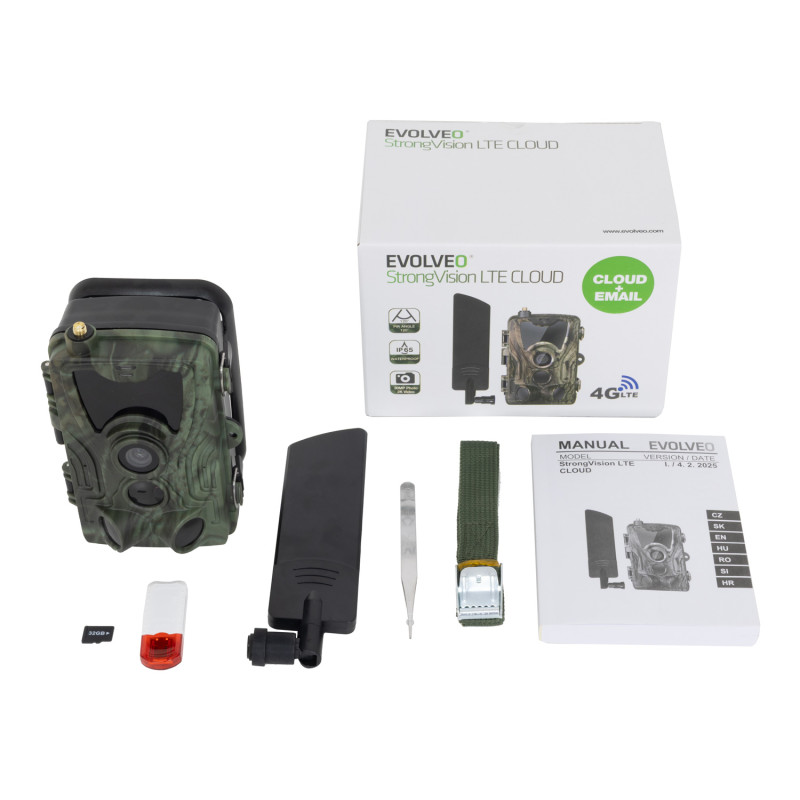 EVOLVEO StrongVision LTE CLOUD, fotopasca & bezpečnostná kamera, cloud/e-mail, 32GB