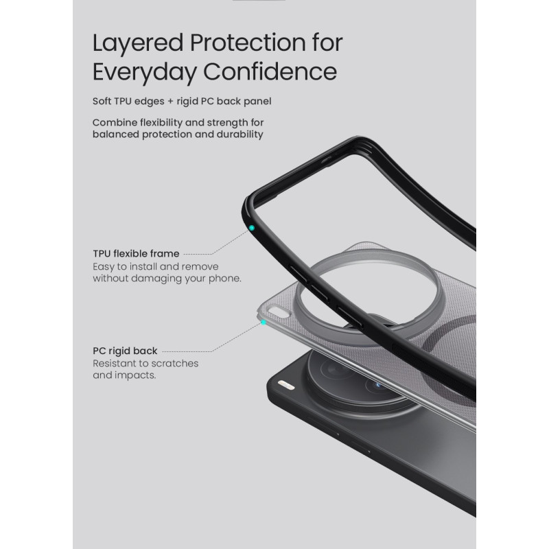 Nillkin Super Frosted PRE Magnetic Zadný Kryt pre Vivo X300 Ultra Transparent Black