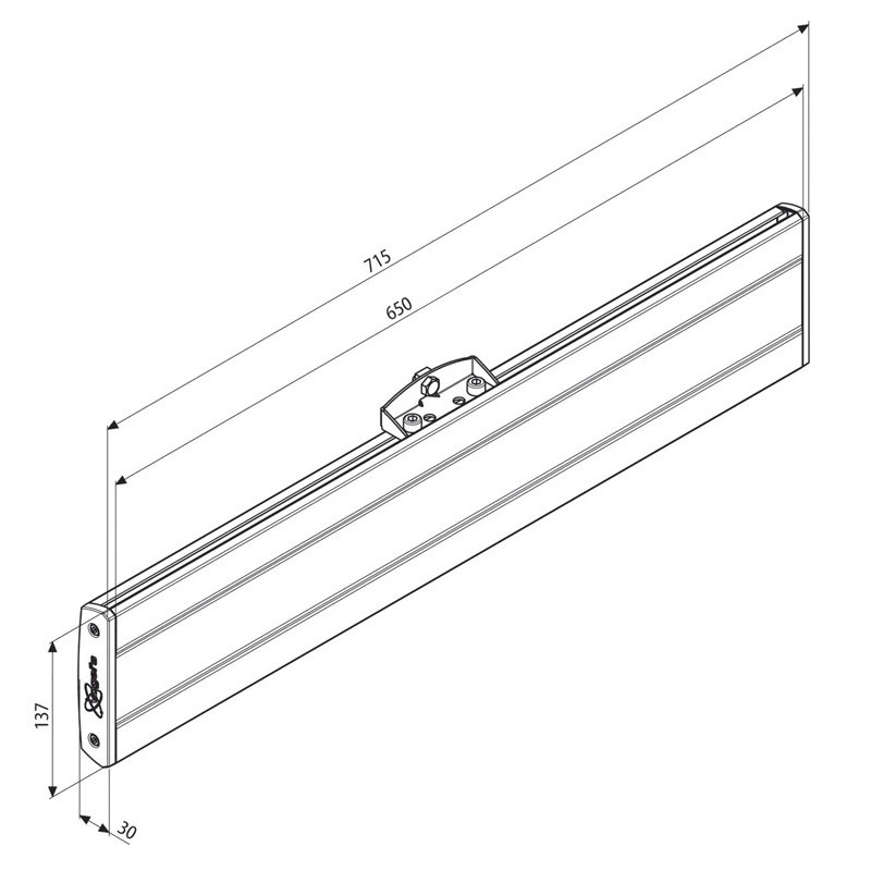 VOGELS - Vogel´s horizontálna časť adaptéra Connect-it PFB 3407, 715mm, striebra