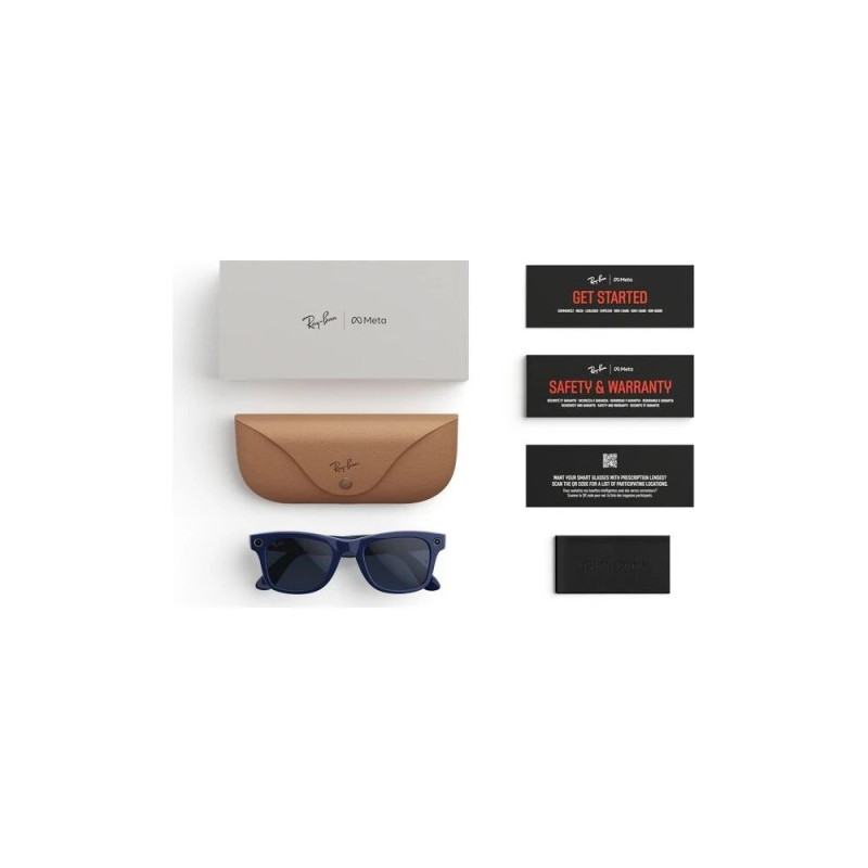 GOOGLE - Meta Ray-Ban Gen2 Wayfarer, Shiny Cosmic Blue/Clear/SapphireTransitions (Large)