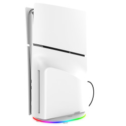 NONAME - iPega P5S035SA Vertikálny Stojan (2xUSB-A) s RGB pre PS5 Slim/PS5 Pre White