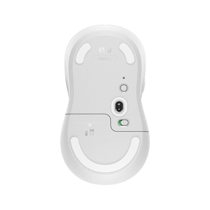LOGITECH OEM - Logitech M650L/Kancelárska/Laserová/Bezdrôtová USB + Bluetooth/Biela