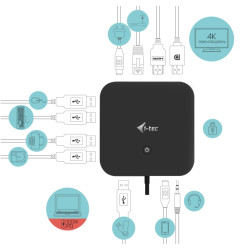 i-tec USB-C HDMI DP Docking Station with Power Delivery 100W
