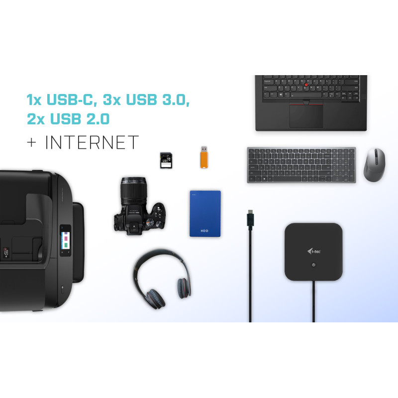 i-tec USB-C HDMI DP Docking Station with Power Delivery 100W