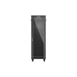 LANBERG 19'' VOĽNE STOJÚCA RACKOVÁ SKRIŇA 37U/600X800 (FLAT PACK) S PRESKLENÝMI DVERAMI LCD ČIERNA