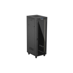 LANBERG 19'' VOĽNE STOJÚCA RACKOVÁ SKRIŇA 37U/600X800 (FLAT PACK) S PRESKLENÝMI DVERAMI LCD ČIERNA